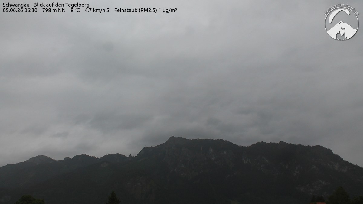Archiv Foto Webcam Schwangau: Tegelberg-Blick