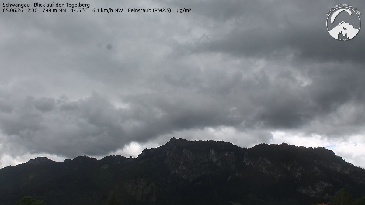 Archiv Foto Webcam Schwangau: Tegelberg-Blick