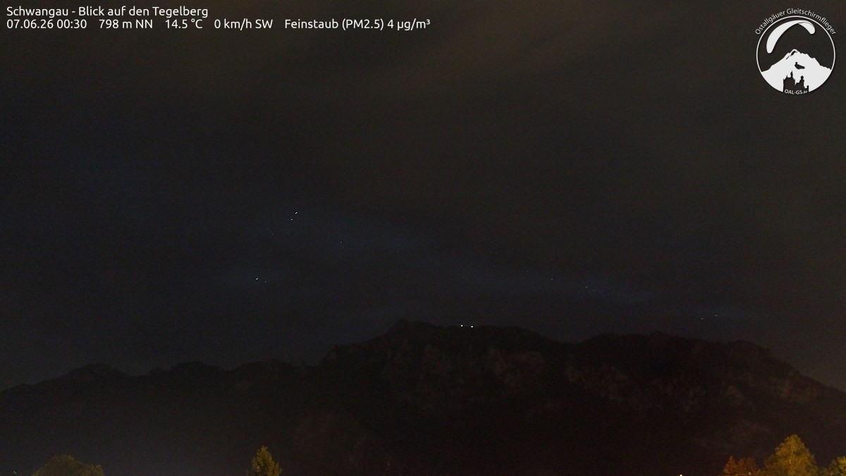 Archiv Foto Webcam Schwangau: Tegelberg-Blick