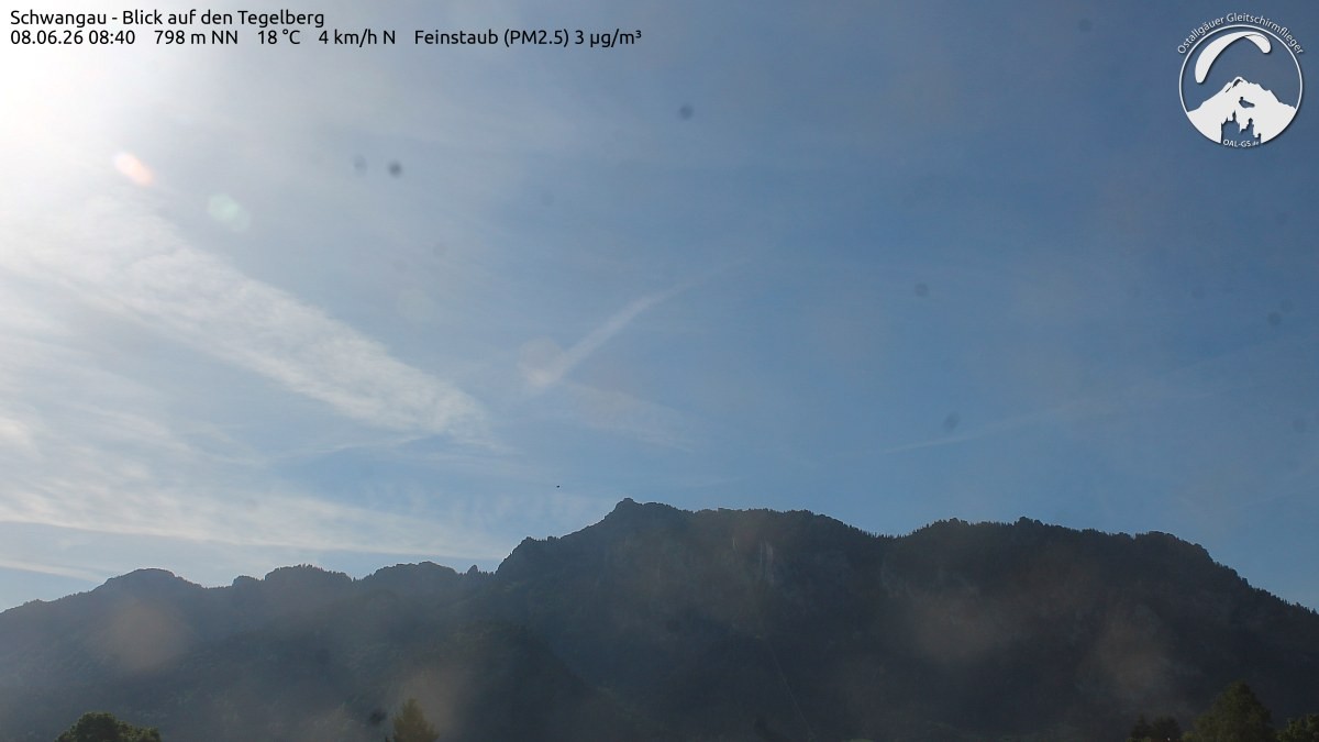 Archiv Foto Webcam Schwangau: Tegelberg-Blick