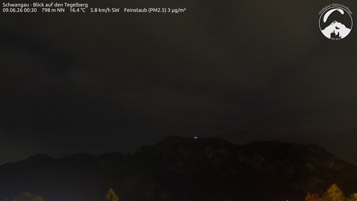 Archiv Foto Webcam Schwangau: Tegelberg-Blick
