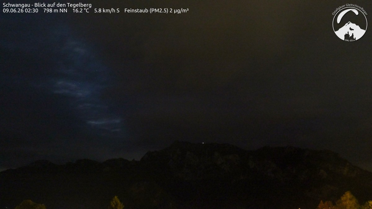 Archiv Foto Webcam Schwangau: Tegelberg-Blick