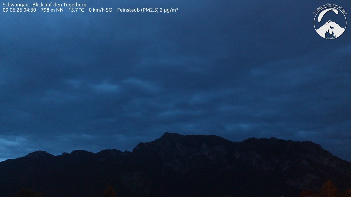 Archiv Foto Webcam Schwangau: Tegelberg-Blick