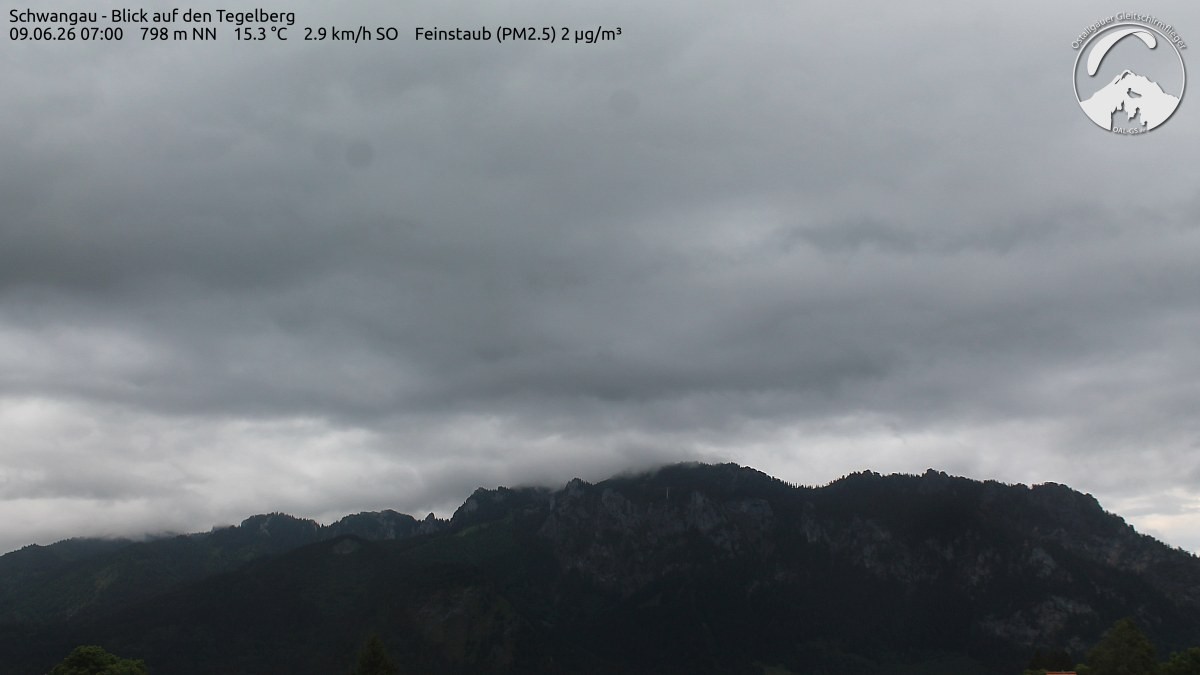 Archiv Foto Webcam Schwangau: Tegelberg-Blick