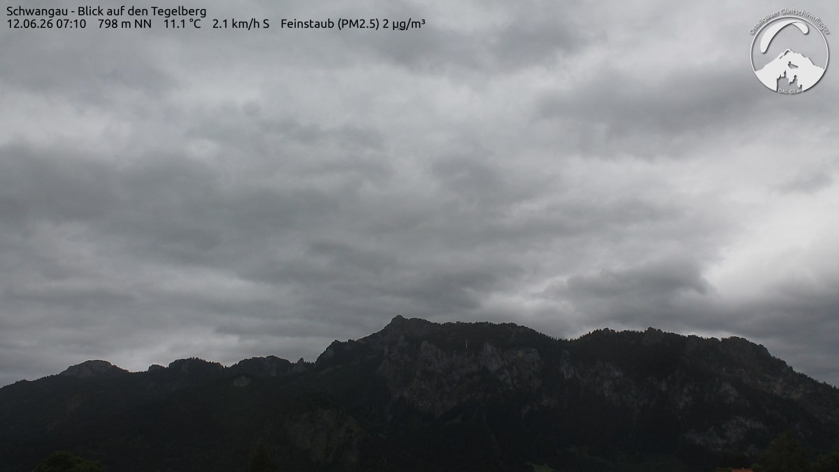 Archiv Foto Webcam Schwangau: Tegelberg-Blick