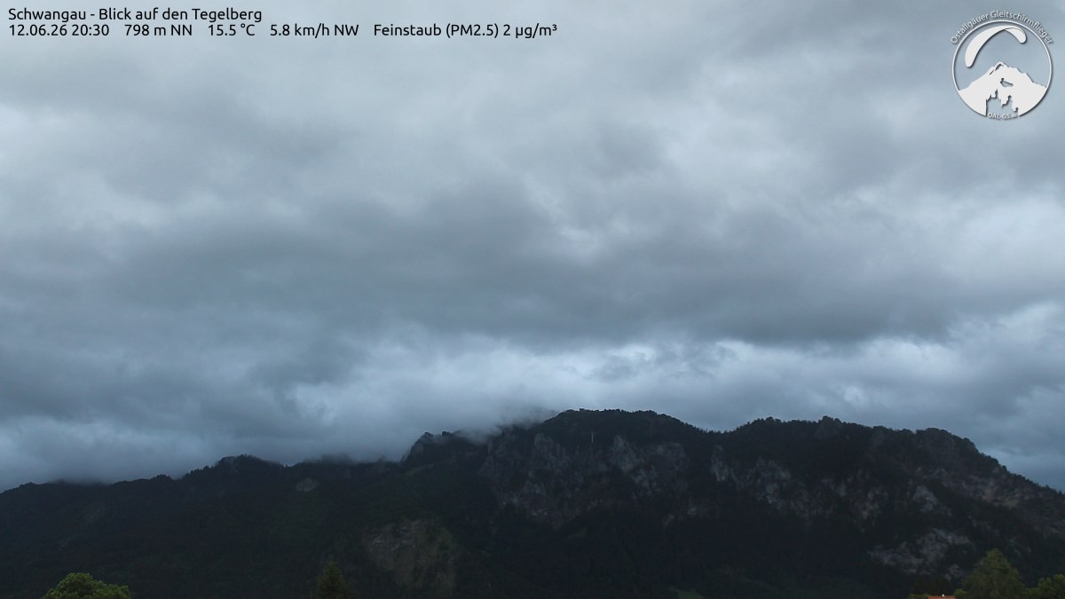 Archived image Webcam Schwangau: View to the Tegelberg