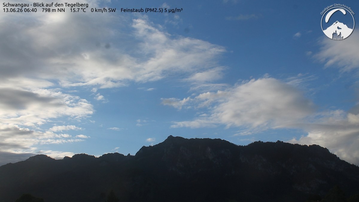 Archiv Foto Webcam Schwangau: Tegelberg-Blick