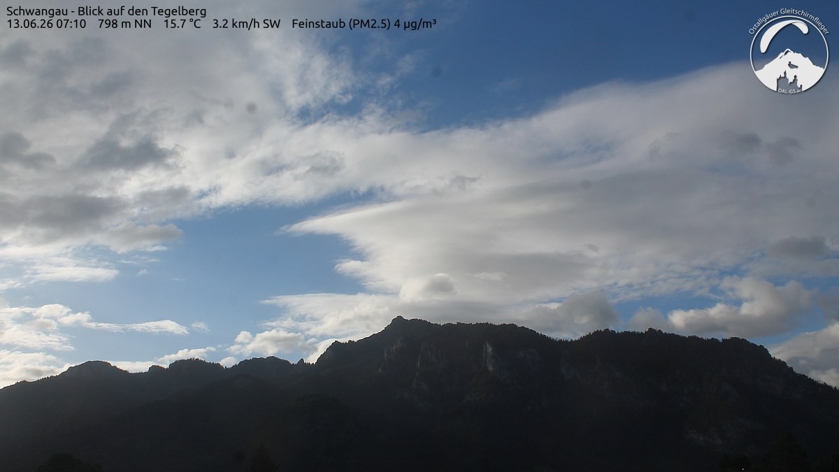 Archiv Foto Webcam Schwangau: Tegelberg-Blick