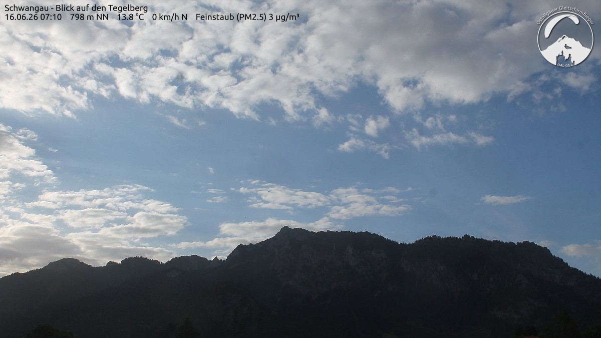 Archiv Foto Webcam Schwangau: Tegelberg-Blick