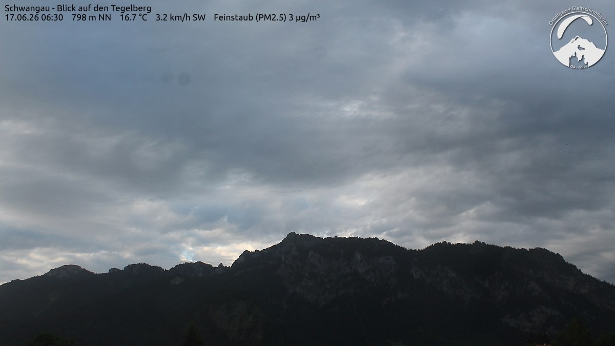 Archiv Foto Webcam Schwangau: Tegelberg-Blick