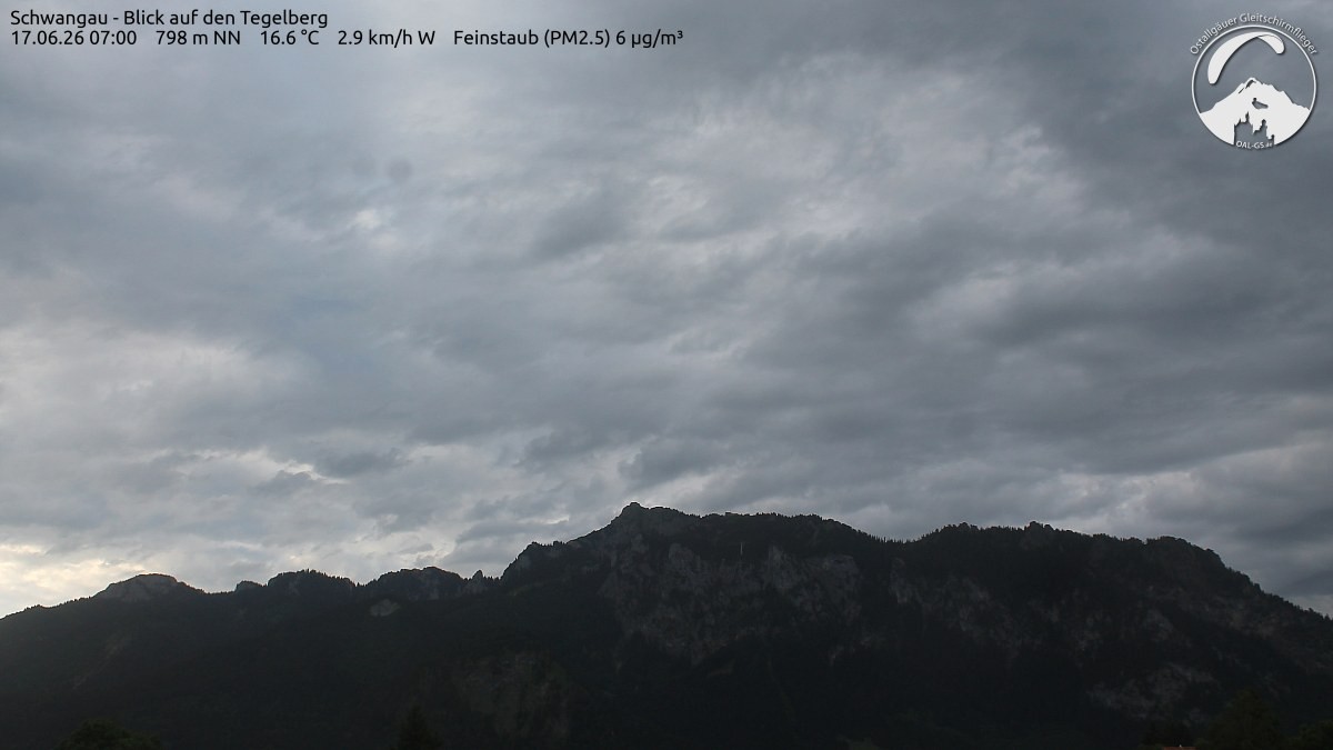 Archiv Foto Webcam Schwangau: Tegelberg-Blick