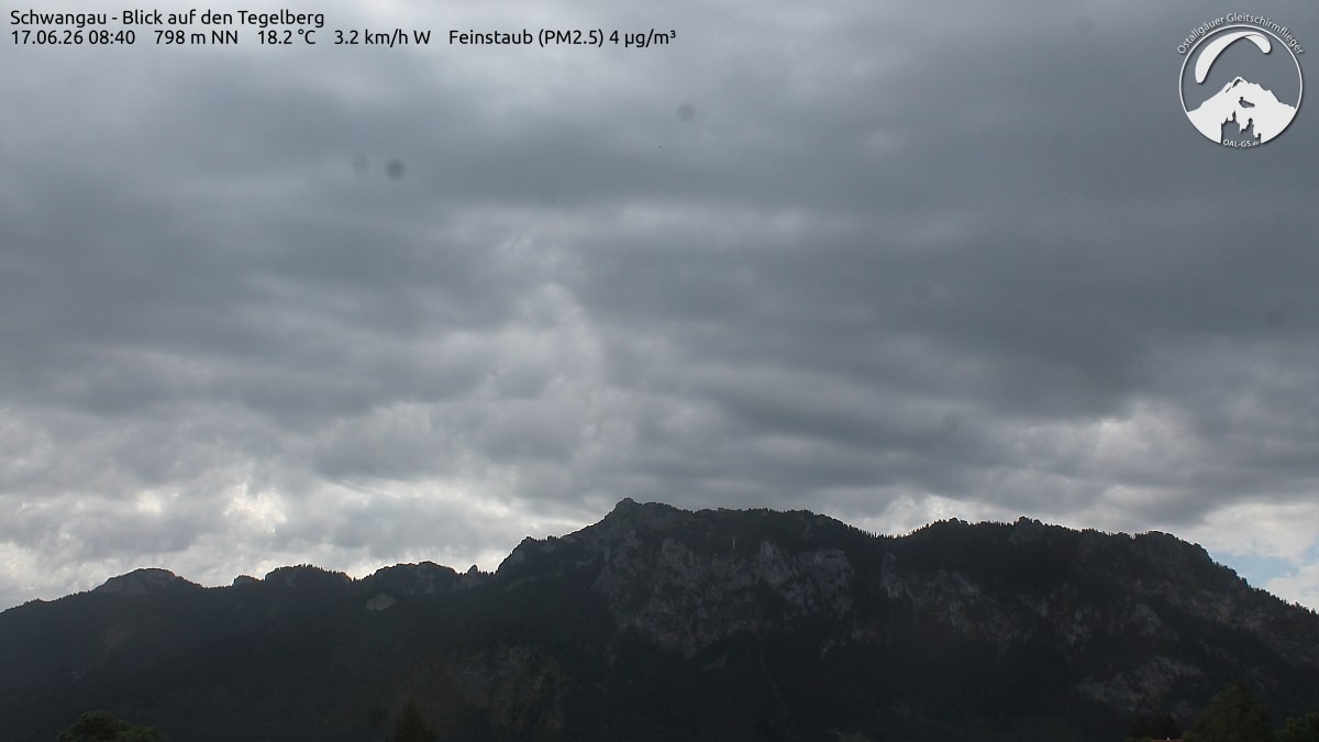 Archiv Foto Webcam Schwangau: Tegelberg-Blick
