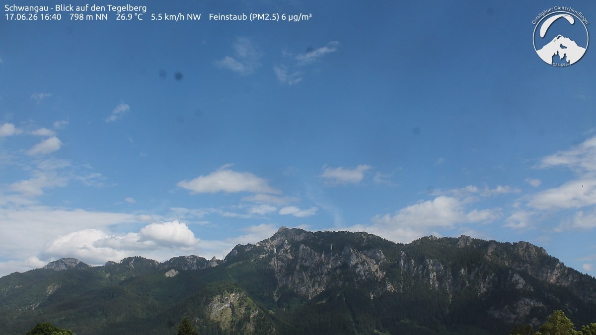 Archiv Foto Webcam Schwangau: Tegelberg-Blick