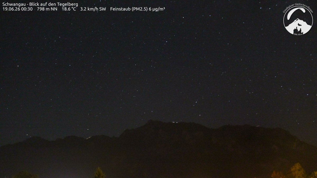 Archiv Foto Webcam Schwangau: Tegelberg-Blick