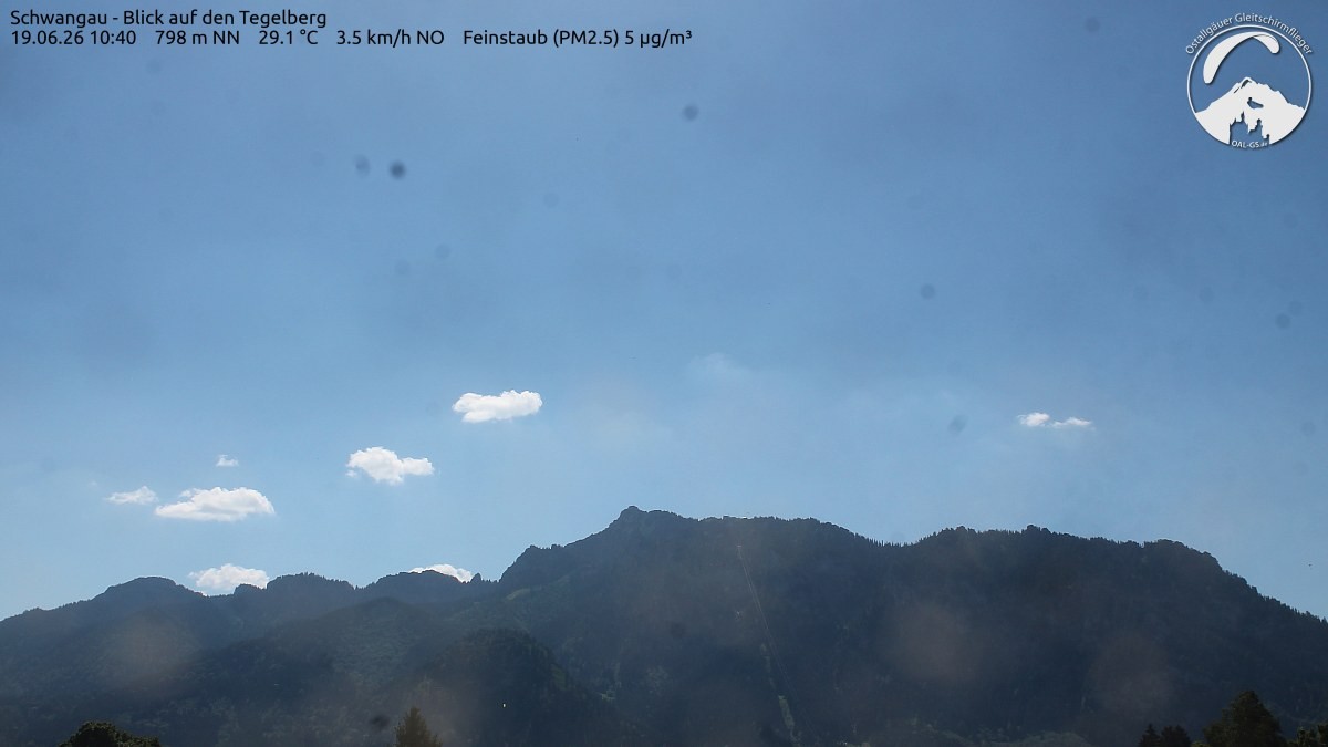 Archiv Foto Webcam Schwangau: Tegelberg-Blick