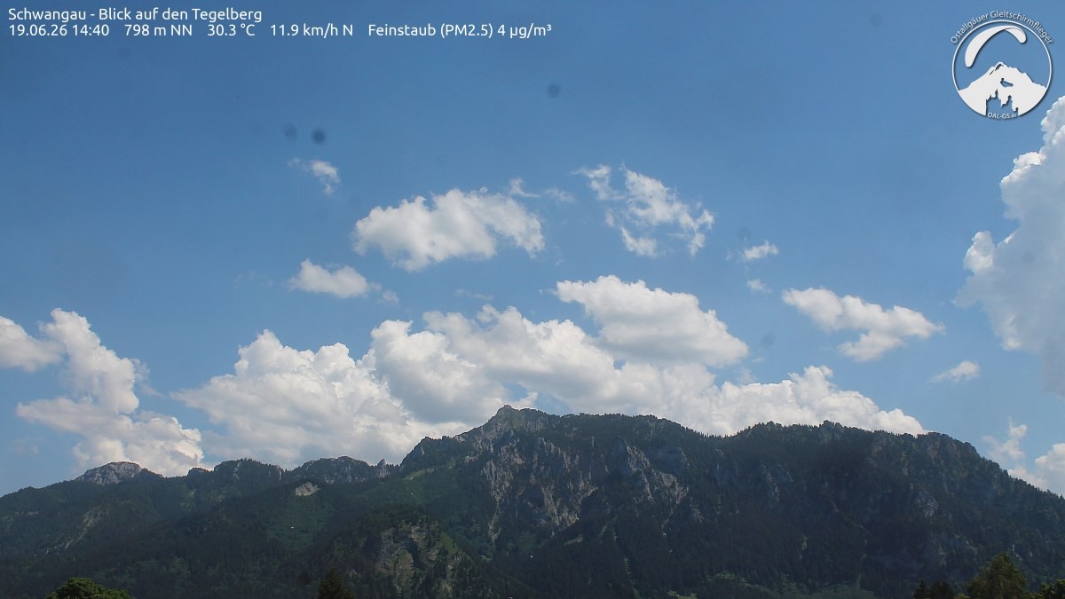 Archiv Foto Webcam Schwangau: Tegelberg-Blick