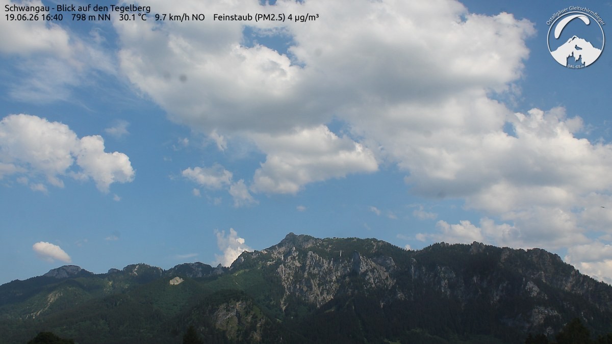 Archiv Foto Webcam Schwangau: Tegelberg-Blick