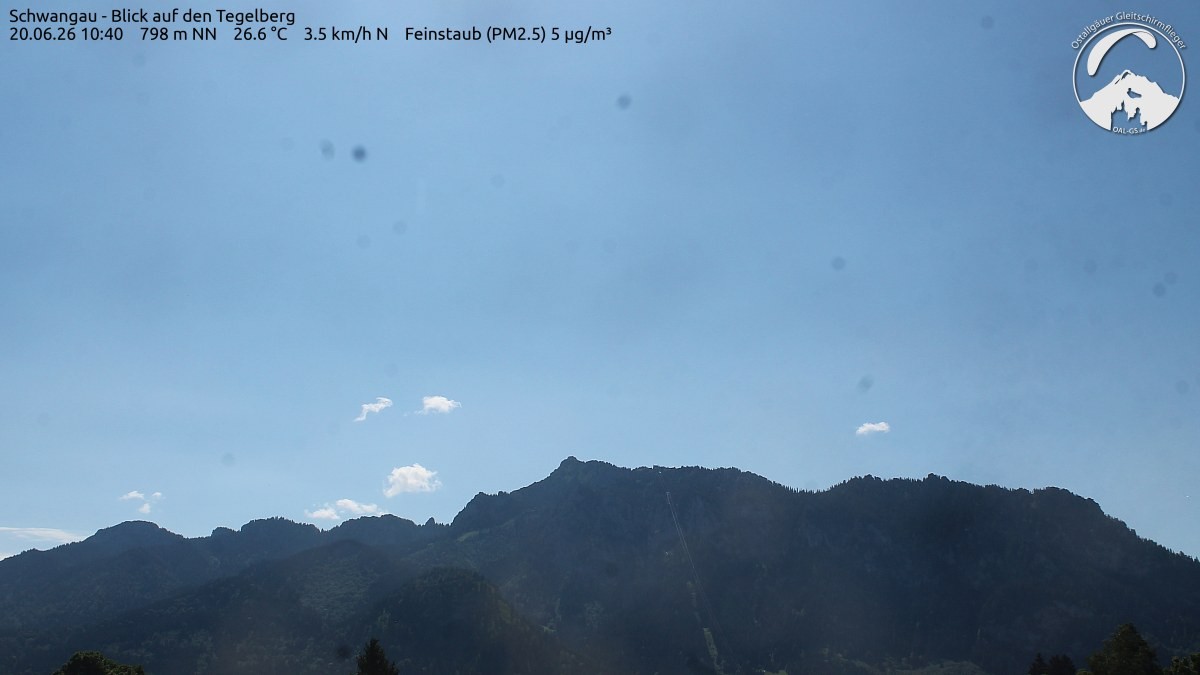 Archiv Foto Webcam Schwangau: Tegelberg-Blick