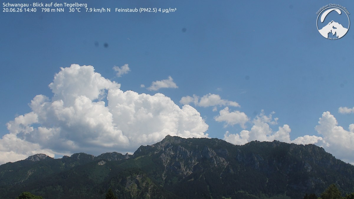 Archiv Foto Webcam Schwangau: Tegelberg-Blick