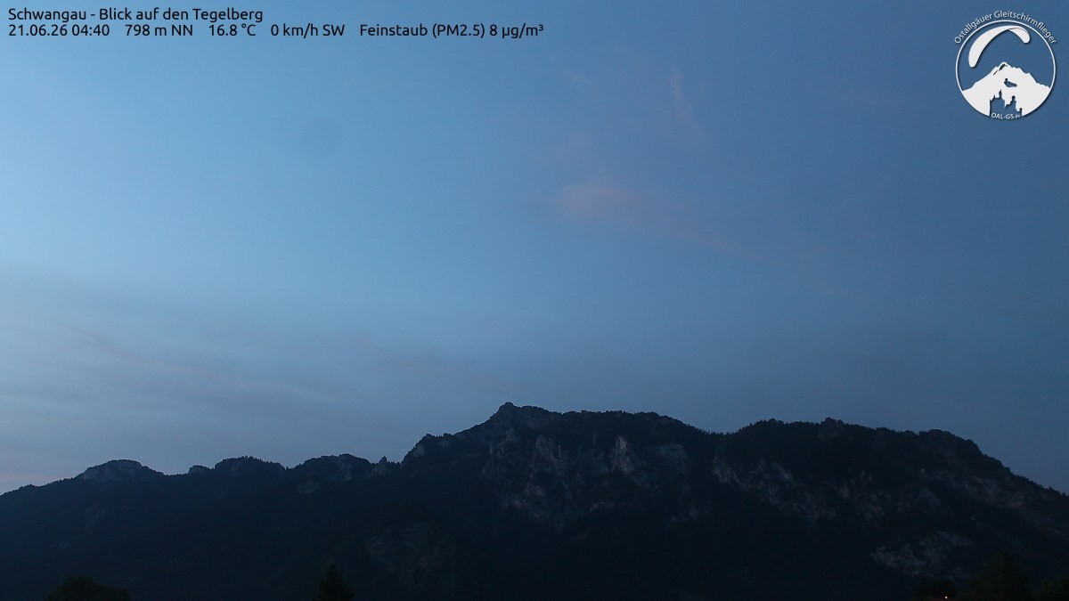Archiv Foto Webcam Schwangau: Tegelberg-Blick