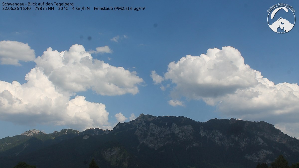 Archiv Foto Webcam Schwangau: Tegelberg-Blick