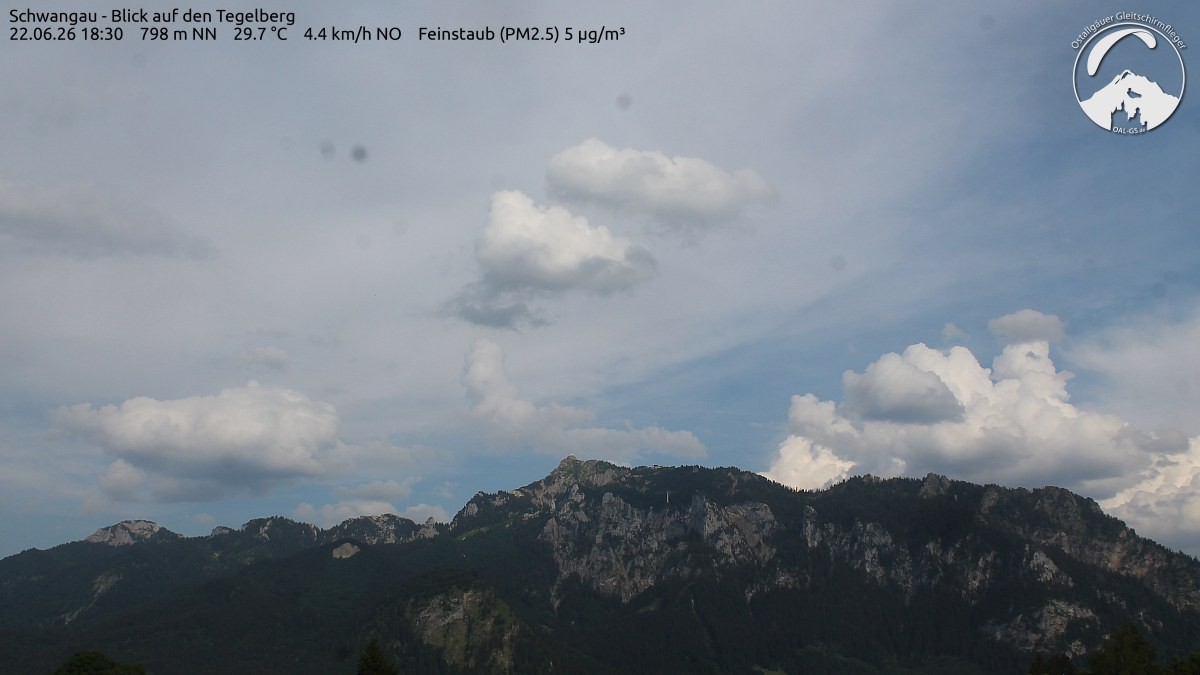 Archiv Foto Webcam Schwangau: Tegelberg-Blick