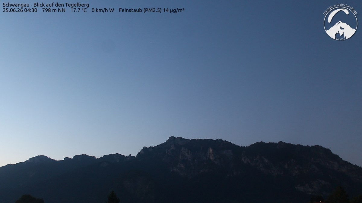 Archiv Foto Webcam Schwangau: Tegelberg-Blick