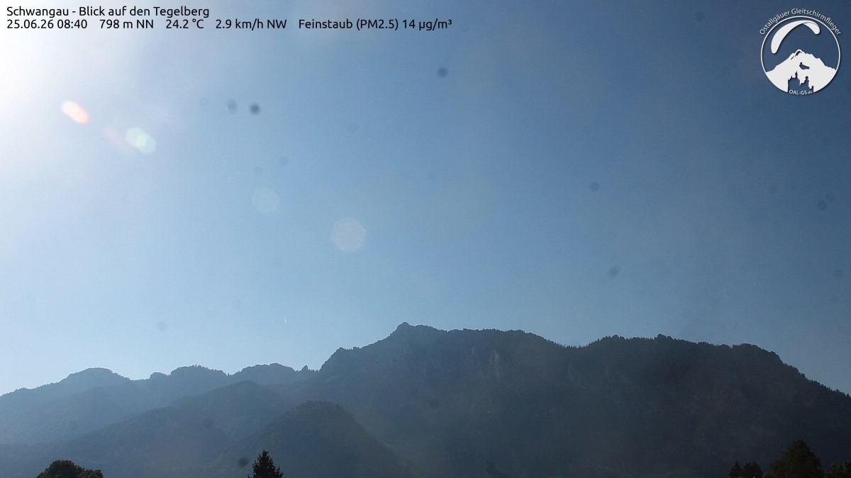 Archiv Foto Webcam Schwangau: Tegelberg-Blick