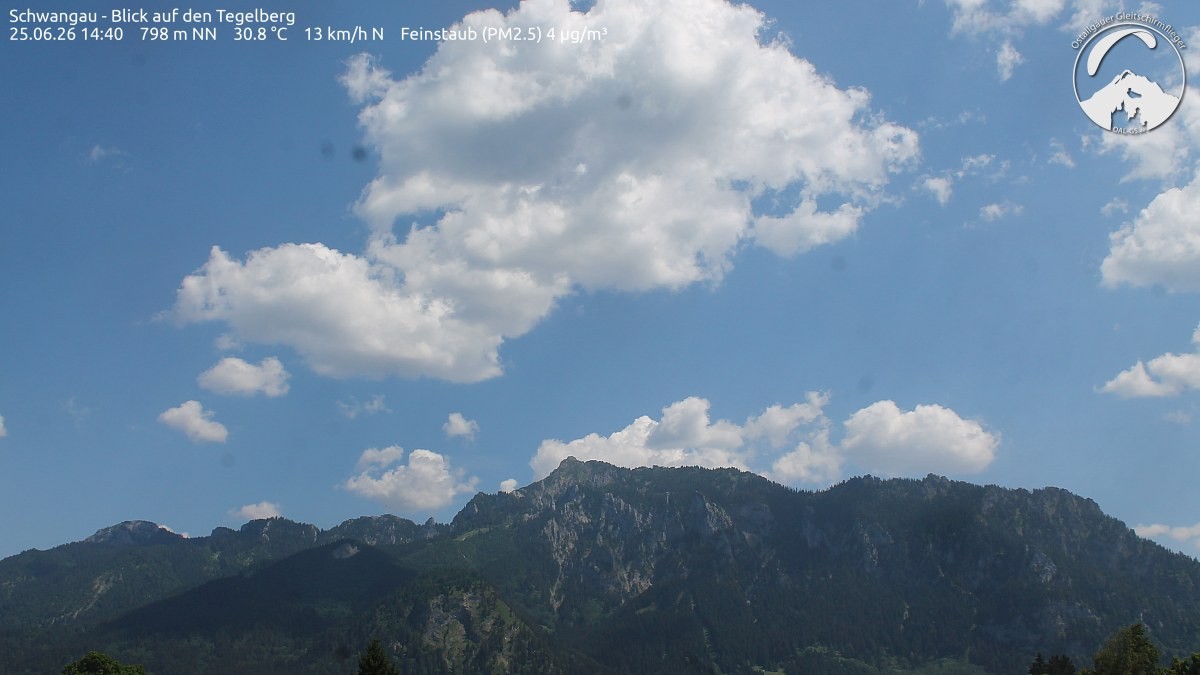 Archiv Foto Webcam Schwangau: Tegelberg-Blick