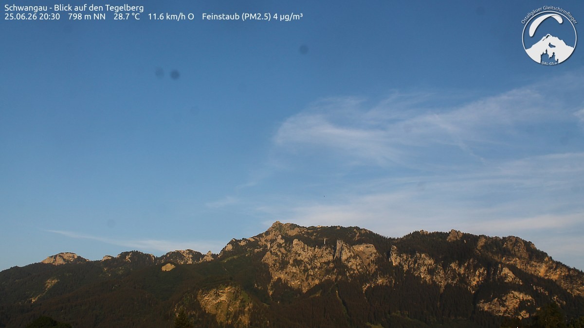 Archiv Foto Webcam Schwangau: Tegelberg-Blick