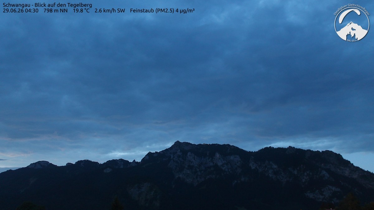 Archiv Foto Webcam Schwangau: Tegelberg-Blick