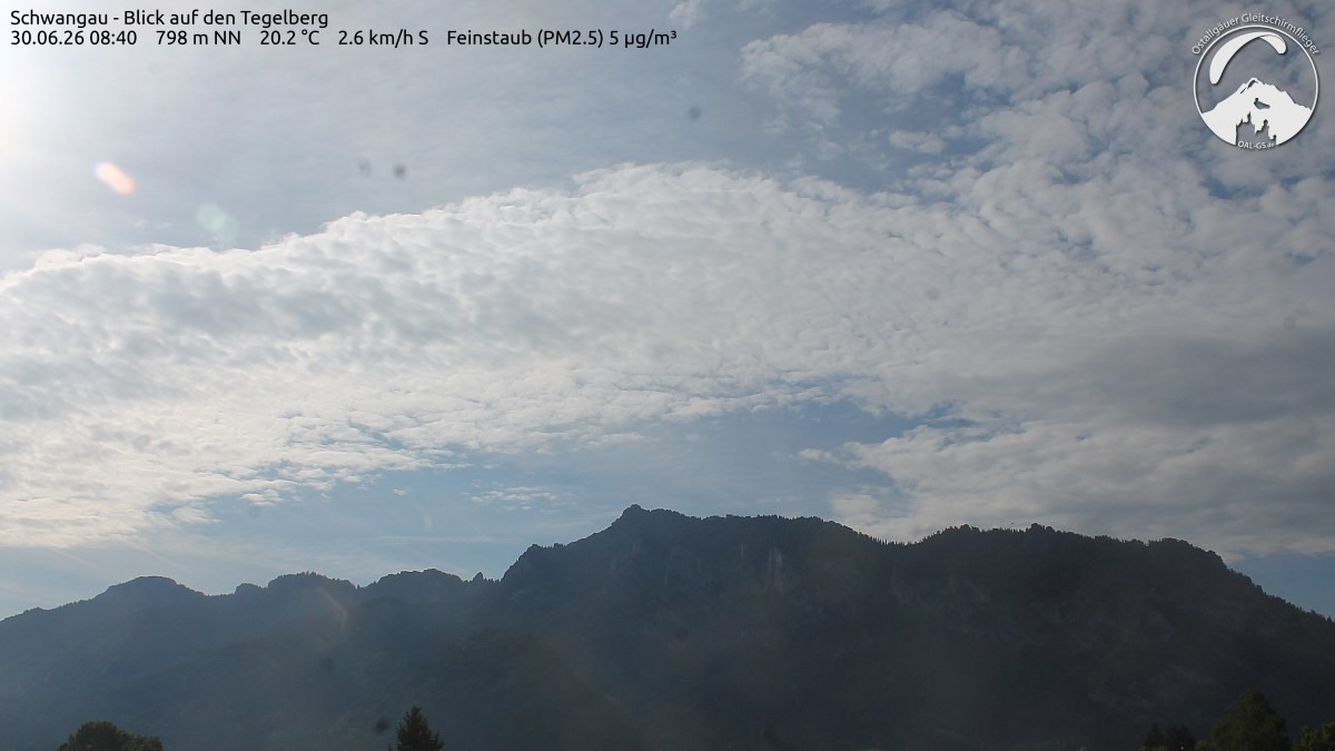 Archiv Foto Webcam Schwangau: Tegelberg-Blick