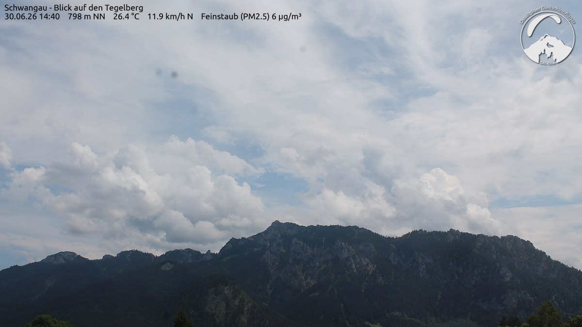 Archiv Foto Webcam Schwangau: Tegelberg-Blick