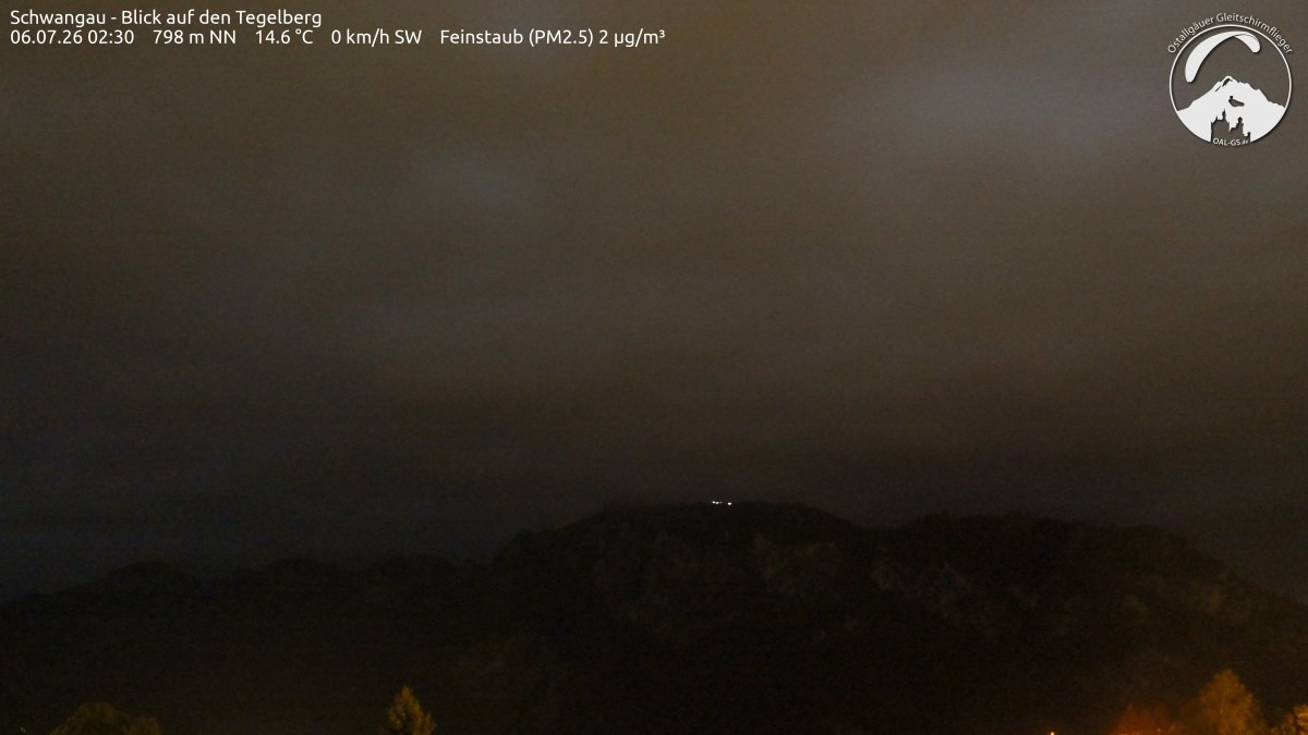 Archiv Foto Webcam Schwangau: Tegelberg-Blick
