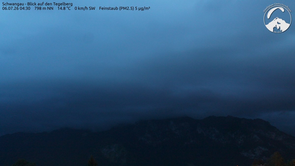 Archiv Foto Webcam Schwangau: Tegelberg-Blick