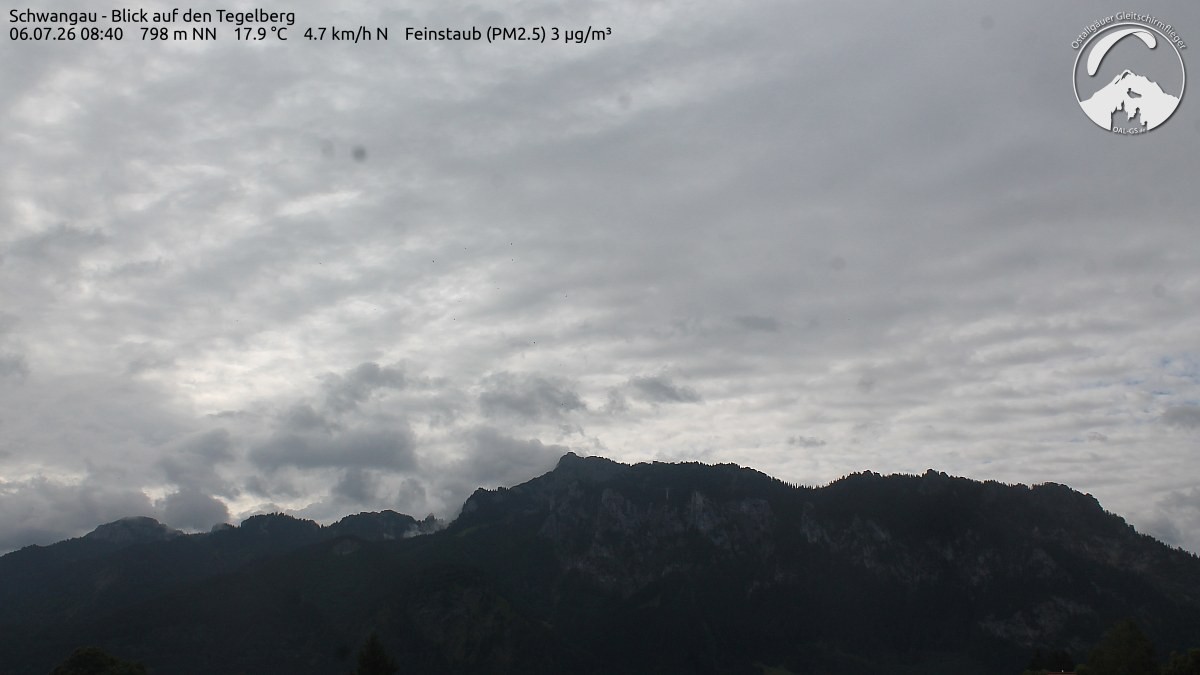 Archiv Foto Webcam Schwangau: Tegelberg-Blick