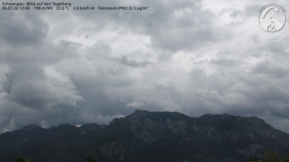 Archiv Foto Webcam Schwangau: Tegelberg-Blick