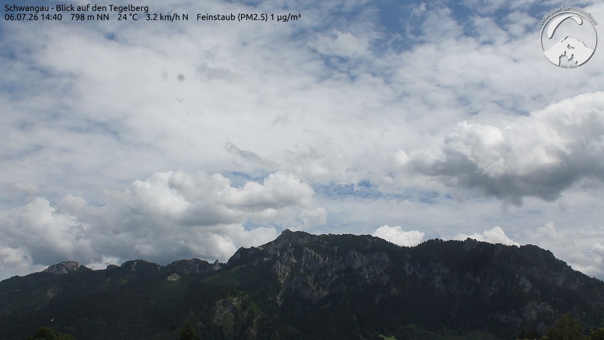 Archiv Foto Webcam Schwangau: Tegelberg-Blick