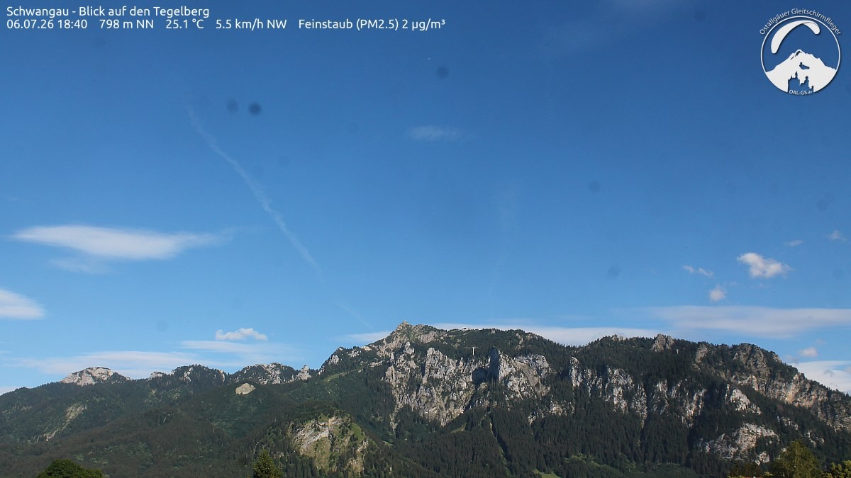 Archiv Foto Webcam Schwangau: Tegelberg-Blick