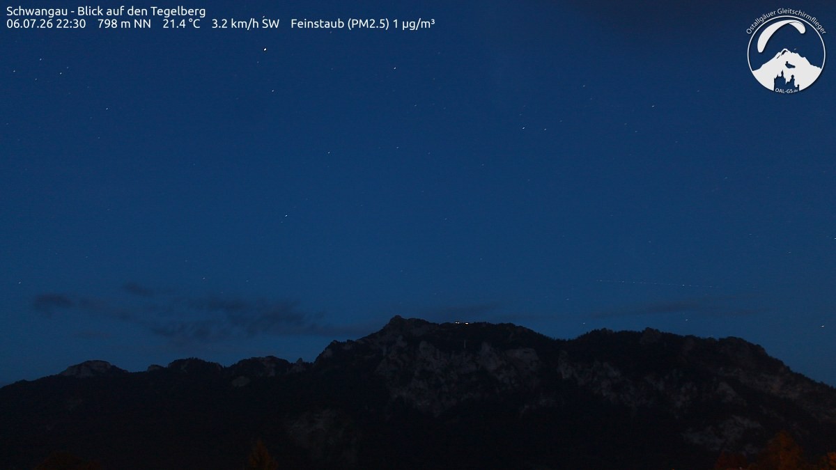 Archiv Foto Webcam Schwangau: Tegelberg-Blick