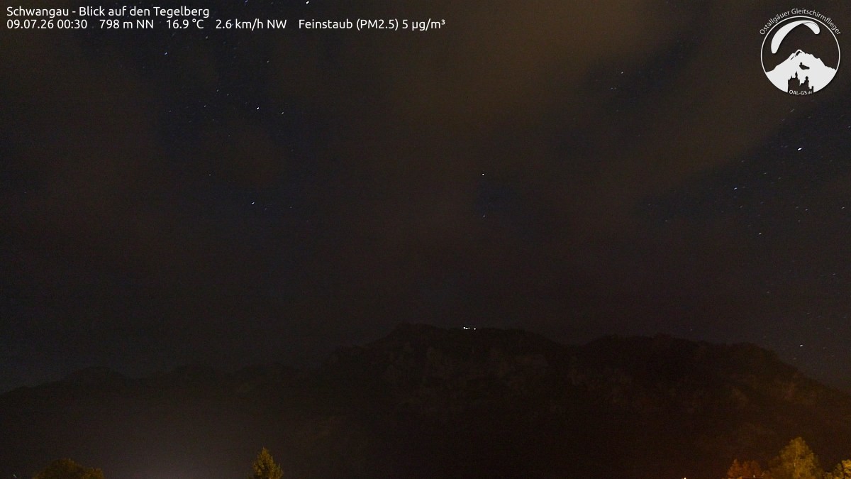 Archiv Foto Webcam Schwangau: Tegelberg-Blick