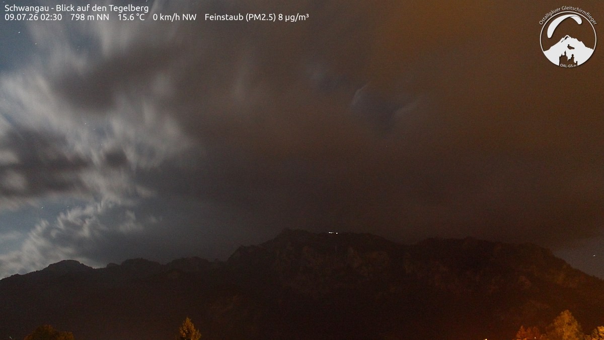 Archiv Foto Webcam Schwangau: Tegelberg-Blick
