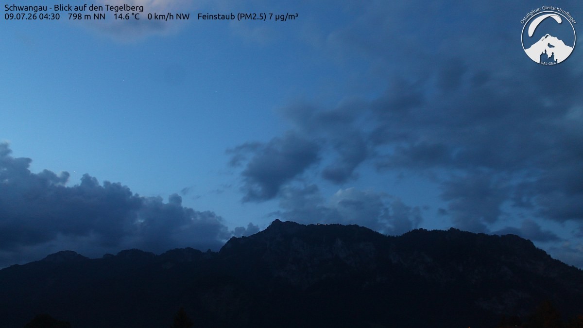 Archiv Foto Webcam Schwangau: Tegelberg-Blick