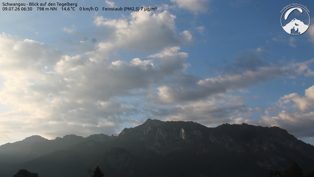 Archiv Foto Webcam Schwangau: Tegelberg-Blick