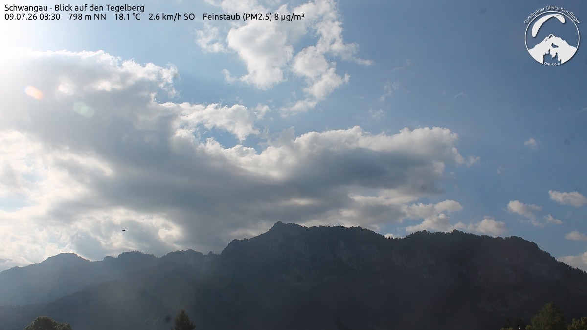 Archiv Foto Webcam Schwangau: Tegelberg-Blick