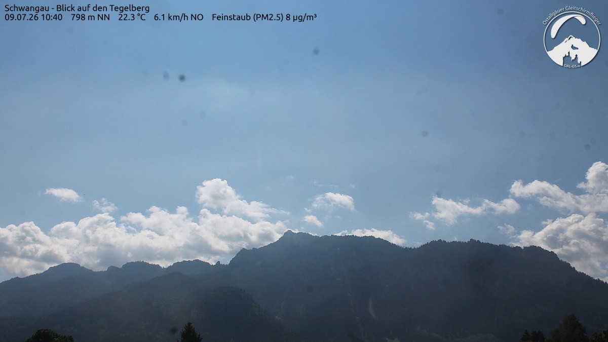 Archiv Foto Webcam Schwangau: Tegelberg-Blick