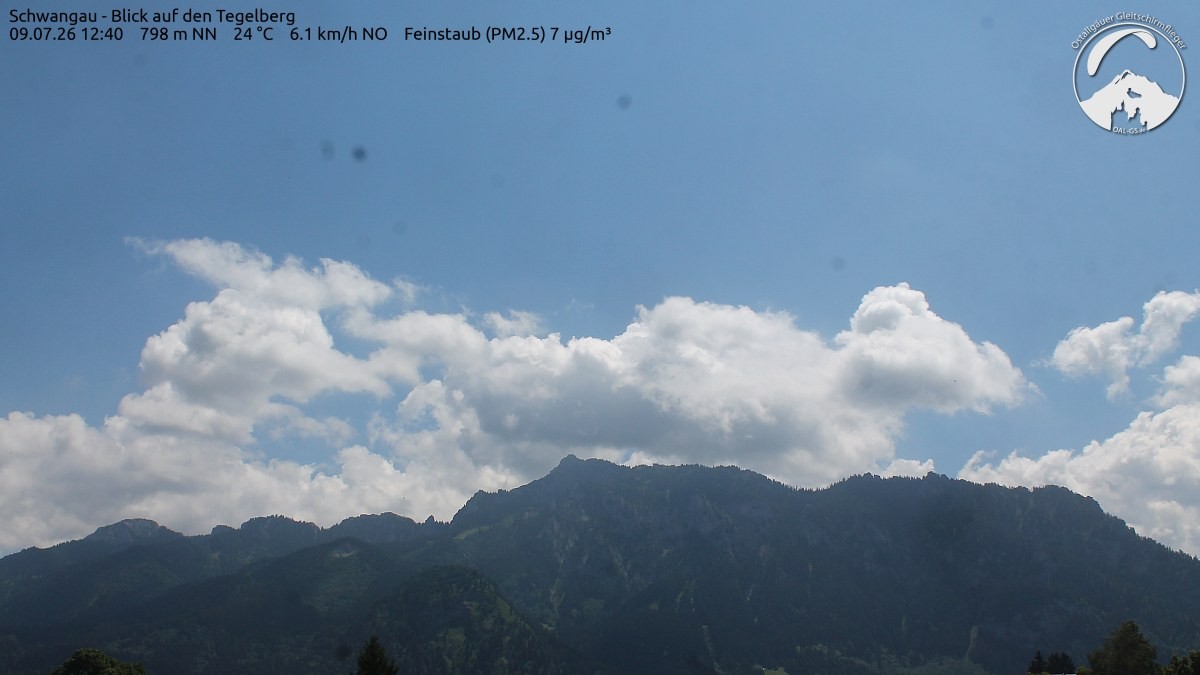 Archiv Foto Webcam Schwangau: Tegelberg-Blick