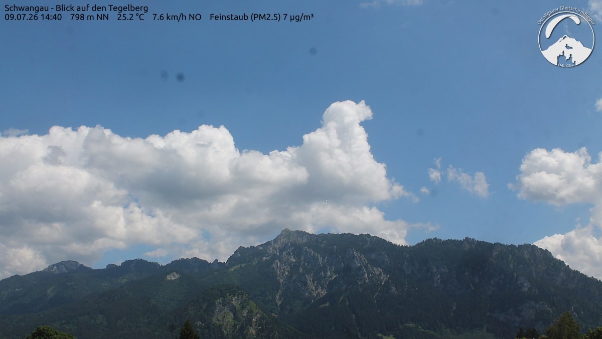 Archiv Foto Webcam Schwangau: Tegelberg-Blick