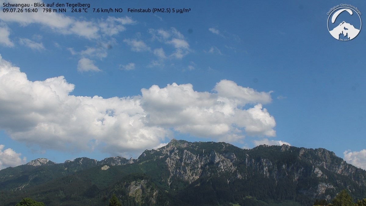 Archiv Foto Webcam Schwangau: Tegelberg-Blick