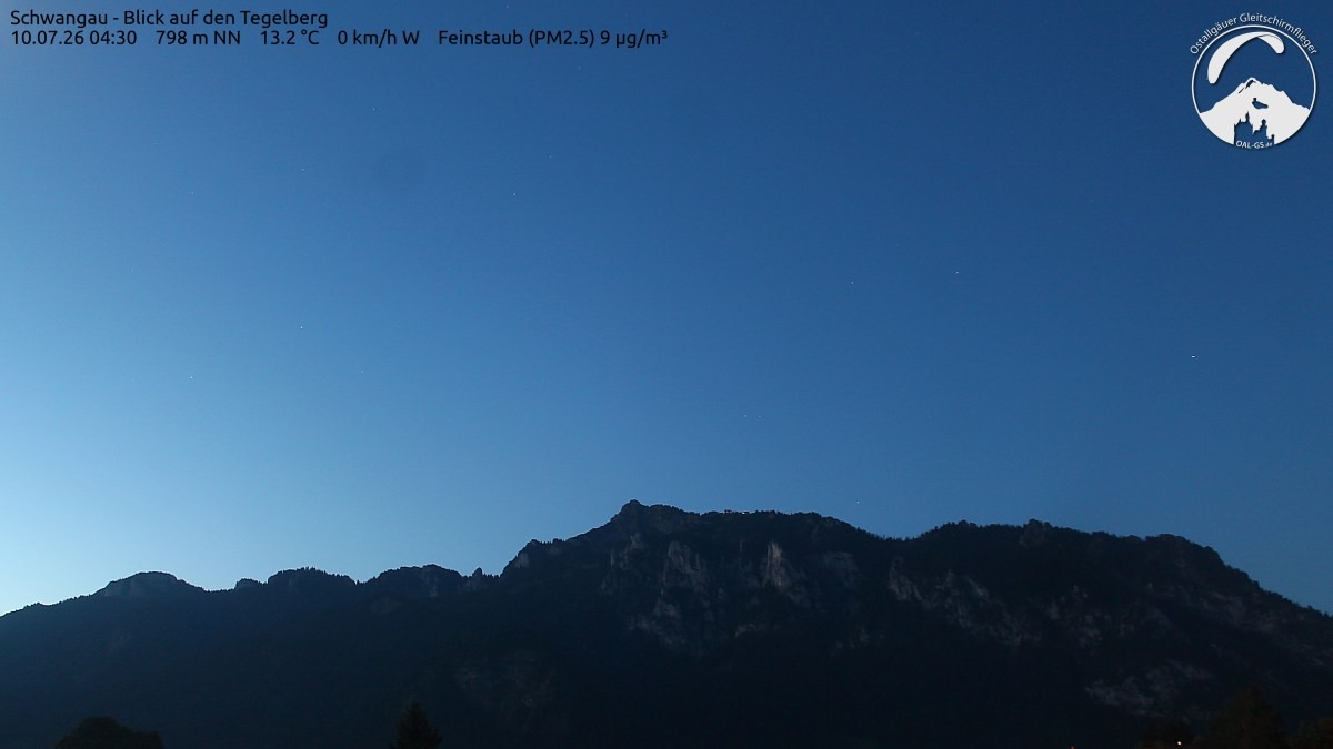 Archiv Foto Webcam Schwangau: Tegelberg-Blick
